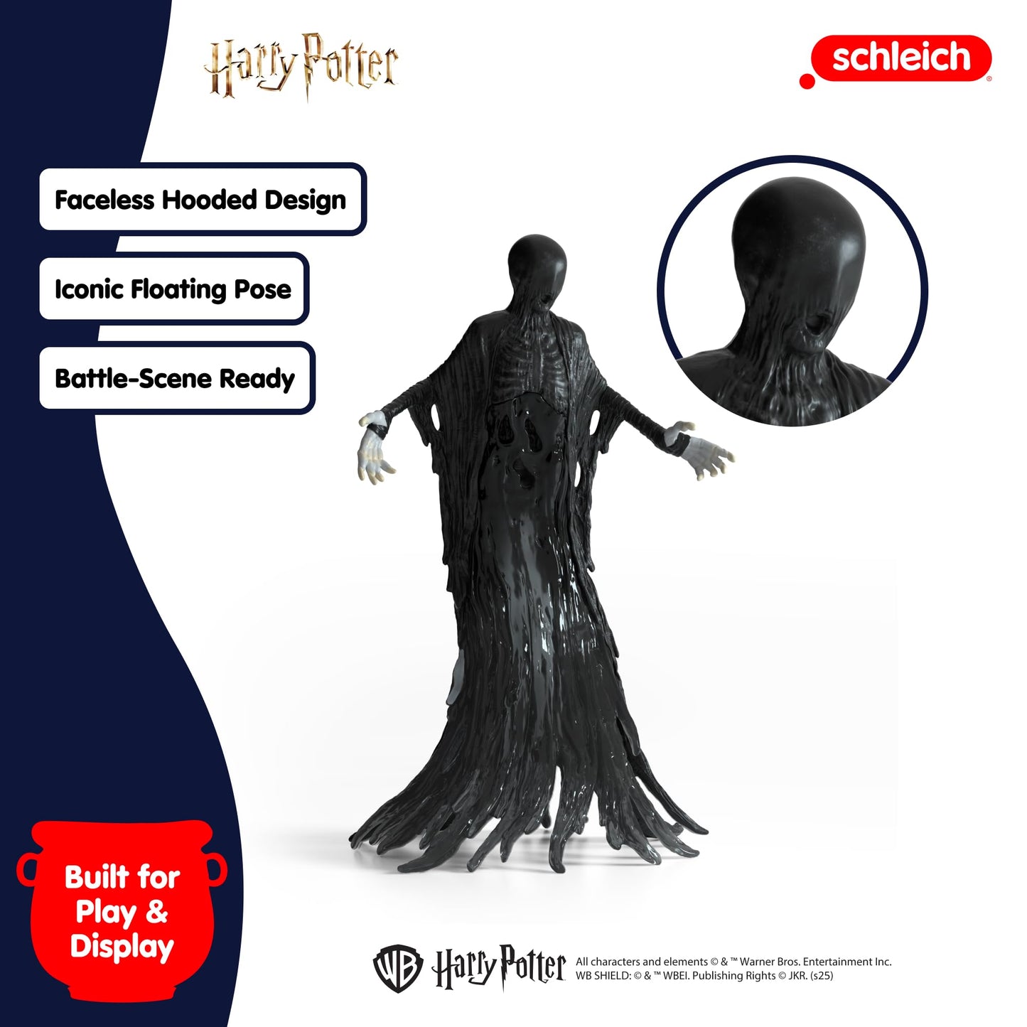 Schleich Harry Potter - 6" Dementor Figurine - Wizarding World Collectible Figures for Kids and Adults - Halloween Dementor Decoration - Toys for Ages 6+ | 13992