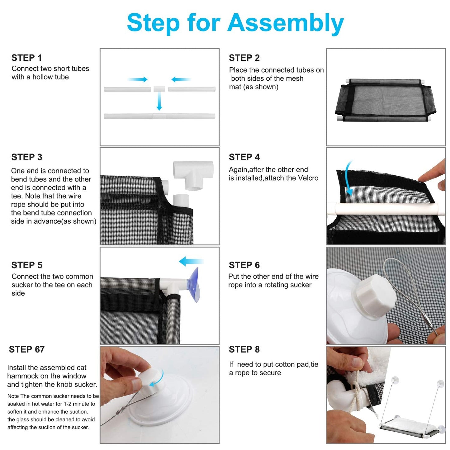 Cat Window Perch, Cat Hammock Window Seat w/Free Fleece Blanket 2025 Latest Screw Suction Cups Extra Large Sturdy Cat Bed Cat Resting Seat Hold Two Large Cats White Indoors (One Extra Suction Cup