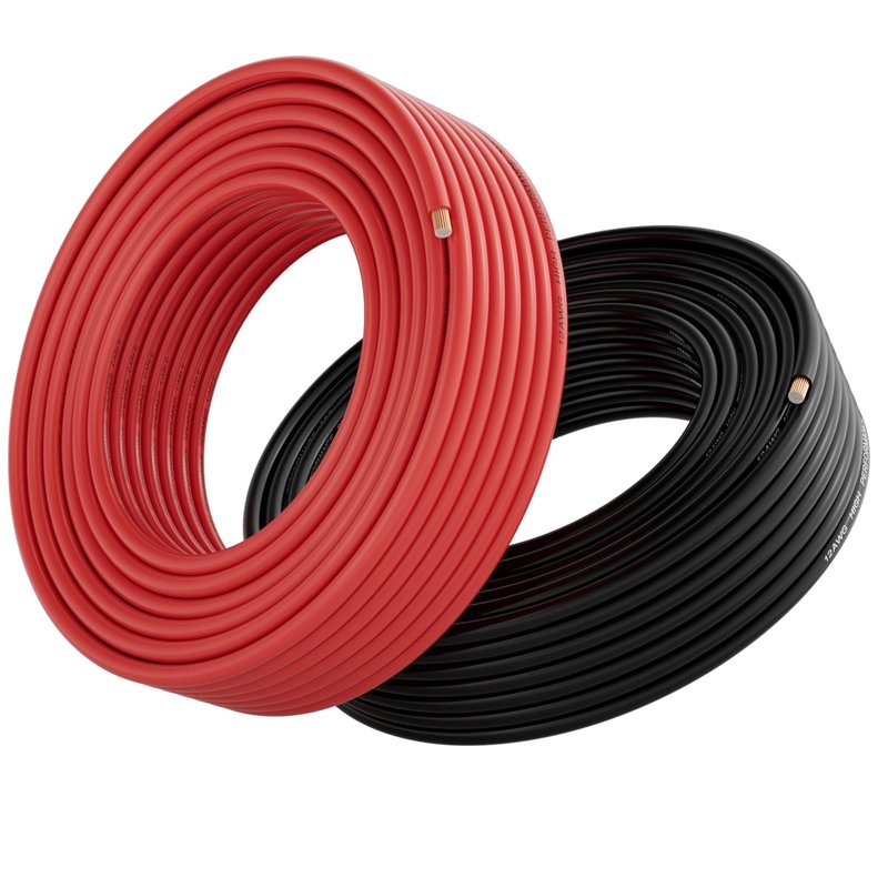 12 Gauge Wire (2-Pack Red/Black Each 25 FT), 12AWG CCA, Low Voltage Automotive Primary Harness Wire for Battery, Car Audio, Remote Trailer, Security Alarm, Hook Up Electrical Wires for DIY DC
