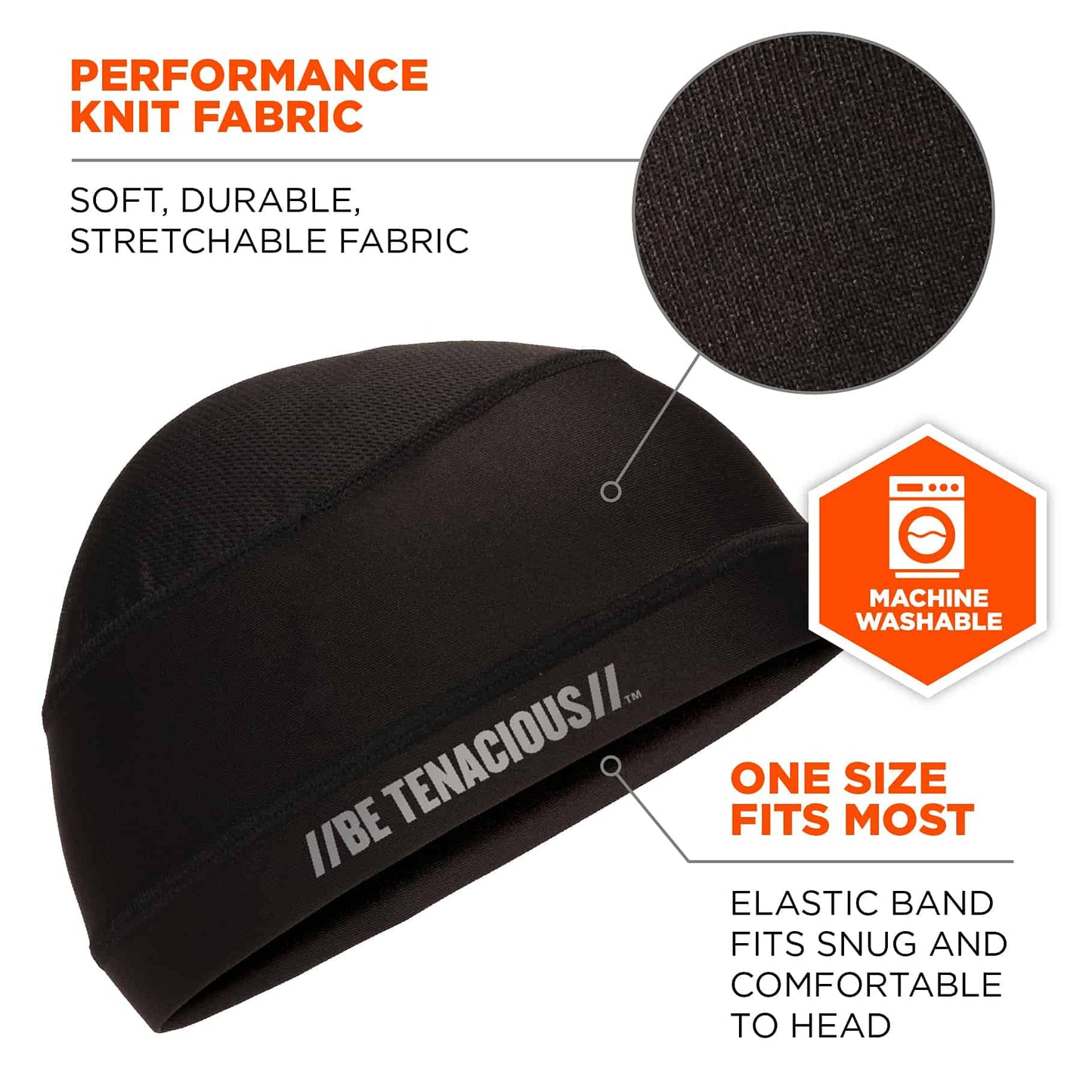 Ergodyne Chill Its 6632 Cooling Skull Cap, Sweat Wicking Helmet Liner, UPF 50 Sun Protection