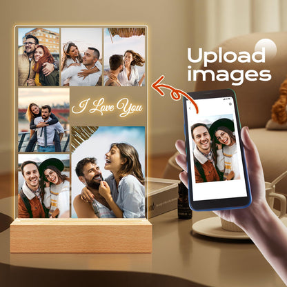 KoxSmar Custom Picture Frame, Personalized Photo Frame, Customized Picture Frames, Personalized Valentines Day Gifts for Her Him Women Men Girlfriend Boyfriend Mom Dad Couple Baby Kid Family Pet