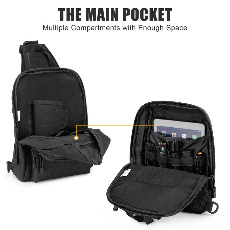 G4Free Tactical Sling Bag Backpack EDC Concealed Carry Bag Small Crossbody Shoulder Chest Pack