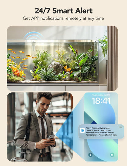 GoveeLife Wireless Pool Thermometer with App Remote, WiFi Digital Pool Thermometer Floating with IPX7 Waterproof, Notification Alert, Smart Swimming Temperature Monitor for Bath Tub, Aquarium, Hot Tub