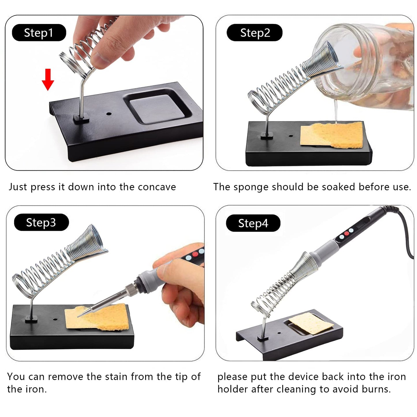 Soldering Iron Kit, 90W Adjustable Temperature Soldering-Iron Gun Kit Welding Tool with 5 Soldering Tips, Desoldering Pump, Tin Wire Tube, Stand, Tweezers