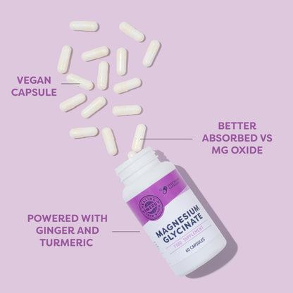 Vimergy Magnesium Glycinate Mineral Supplement – Trial Size 30 Servings – Supports Energy & Reduces Fatigue – Tummy-Friendly Magnesium Supplement – Turmeric & Ginger – Gluten Free Non-GMO Keto/Paleo