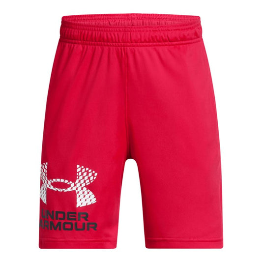 Under Armour Boys Tech Logo Shorts, (600) Red / / White, Small Plus