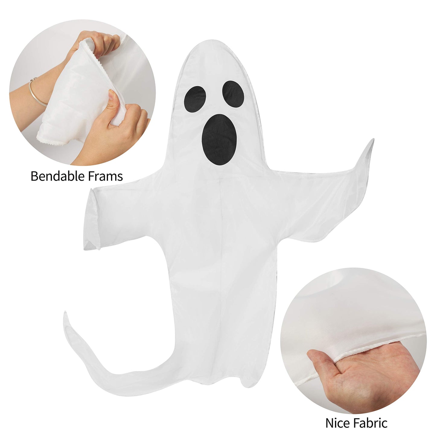 CCINEE Peek A Boo Hanging Ghost 50" X 53" Large Spooky Outdoor Decoration for Halloween Party Lawn Patio Haunted House Props Supply