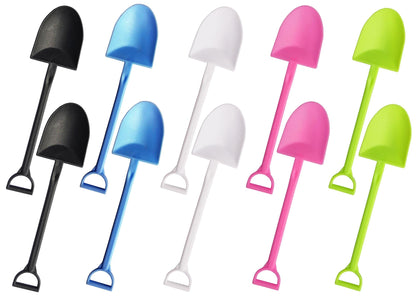 OaaXbbECco Novelty Mini Shovel Shape Spoons Cute Disposable Plastic Dessert Spoons