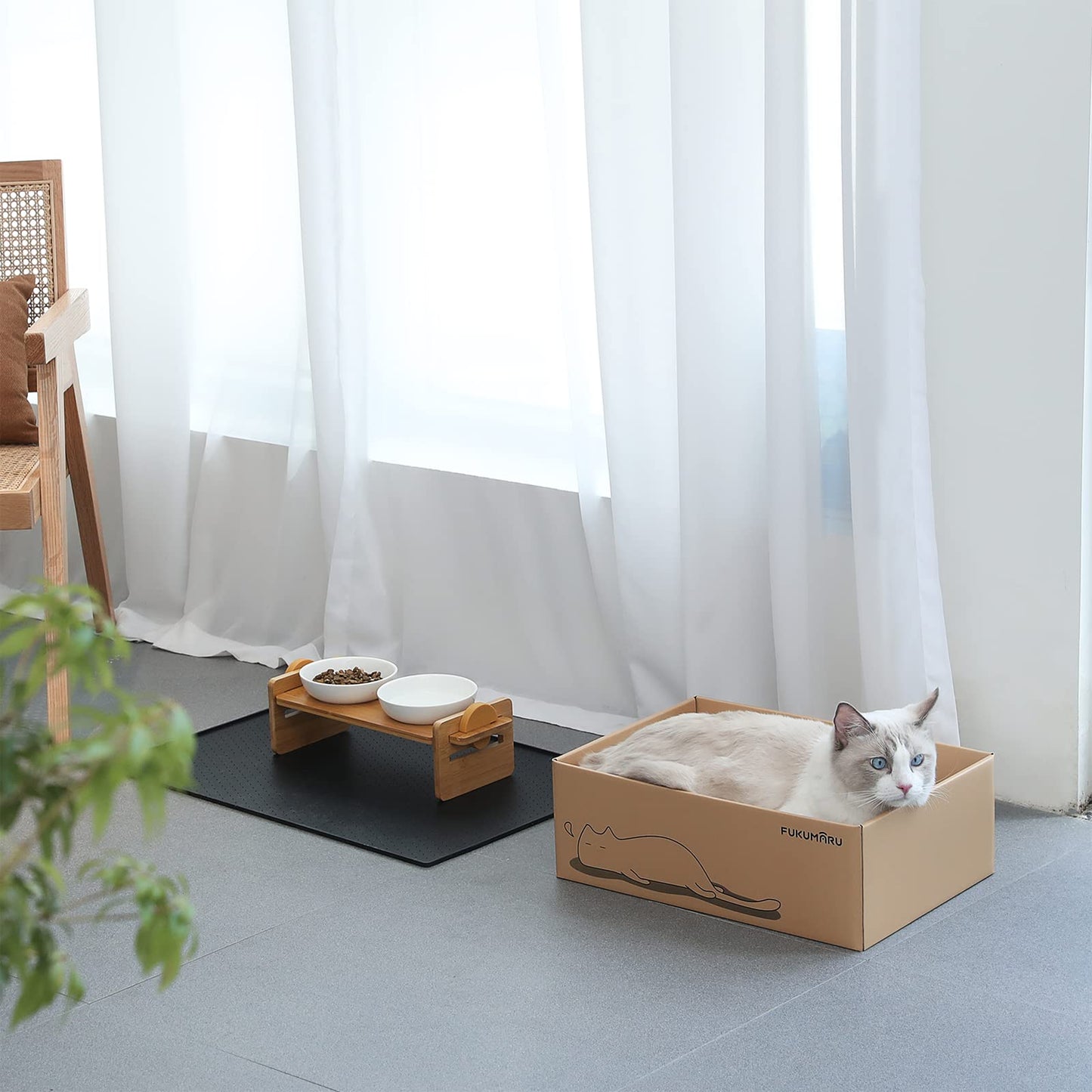 FUKUMARU 5 PCS Cat Scratching Boards, 11.4 Inch Width Ex-Large Cat Scratcher Box, Reversible Cardboard Scratchers for Indoor Cats, Cat Scratch Box for Large, Medium and Small Cats, Protect Furniture