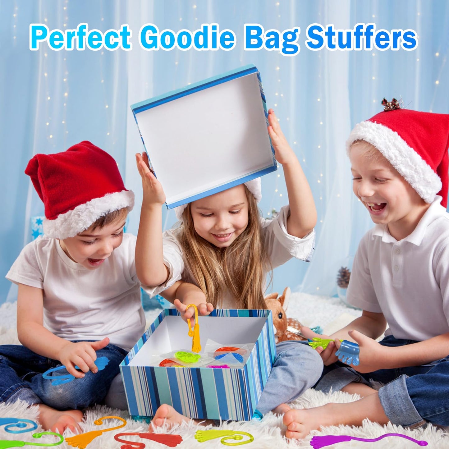 Valentines Sticky Hands Bulk 48PCS Valentines Day Gifts for Kids Classroom Prizes Valentines Party Favors for Kids Stretchy Heart Sticky Hand Toy Valentines Day Goodie Bag Stuffers Kid Party Supplies