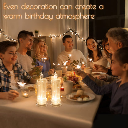 HAIDOLIANG 4PCS White LED Candles (D:2.5" x H:7"),Flameless Pillar Candle,Battery Operated Candles/Fake Candle, Velas Artificiales para Decoracion for Valentine Wedding Ramadan Christmas Decorations