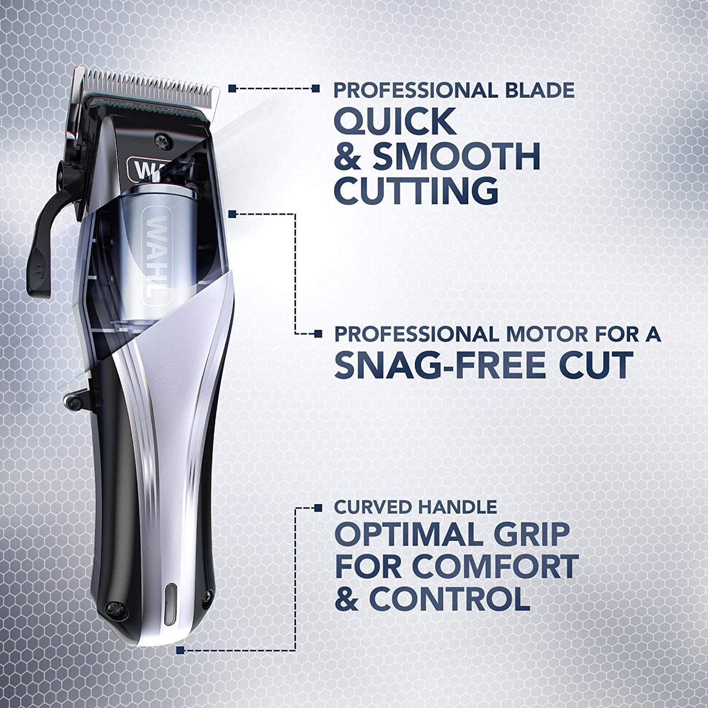 Wahl Rapid Clip Hair Clipper, Hair Clippers for Men, Rechargeable, Lithium-Ion Clipper, Men's Head Shaver, Cordless Clippers for Men, Haircutting Kit