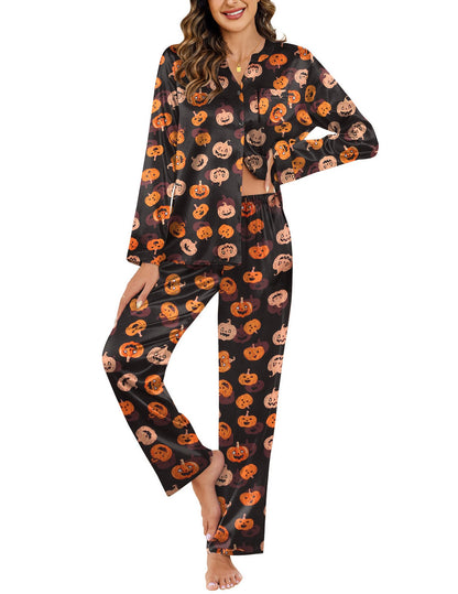 Ekouaer Silk Pajamas For Women 2 Piece Set Satin Pjs Long Sleeve Button Up Sleepwear Comfy Lounge sets