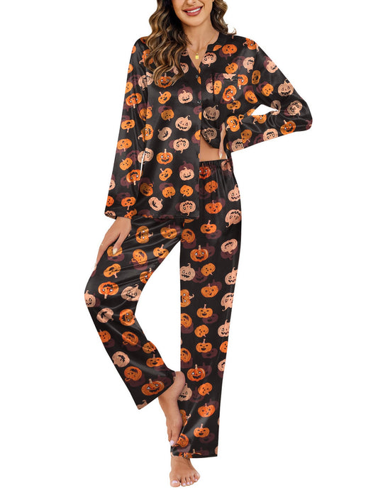 Ekouaer Silk Pajamas For Women 2 Piece Set Satin Pjs Long Sleeve Button Up Sleepwear Comfy Lounge sets