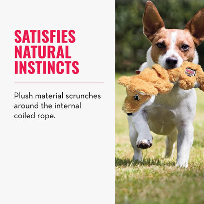 KONG - Scrunch Knots Raccoon - Internal Knotted Ropes and Minimal Stuffing for Less Mess - For Small/Medium Dogs