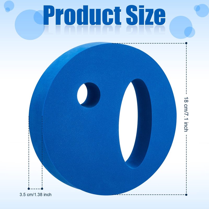 2 Pcs Water Exercise Discs Weights for Pool Exercise Set EVA Foam Water Aerobic Equipment Hand Held Swim Disc for Pool Aerobics Fitness, 7.1 Inches in Diameter (Blue)