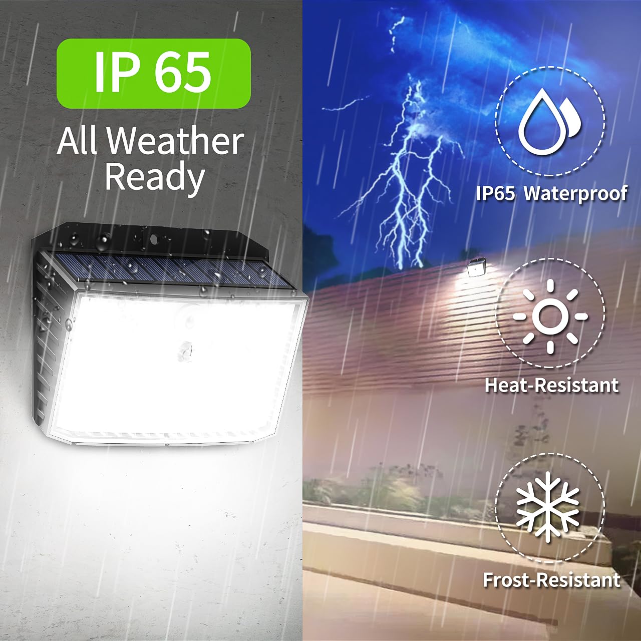 CLAONER Solar Security Lights Outdoor, Motion Sensor Light 3 Lighting Modes Solar Powered LED Lights IP65 Solar Wall Lights for Yard Garage Garden Fence Door (4 Pack)