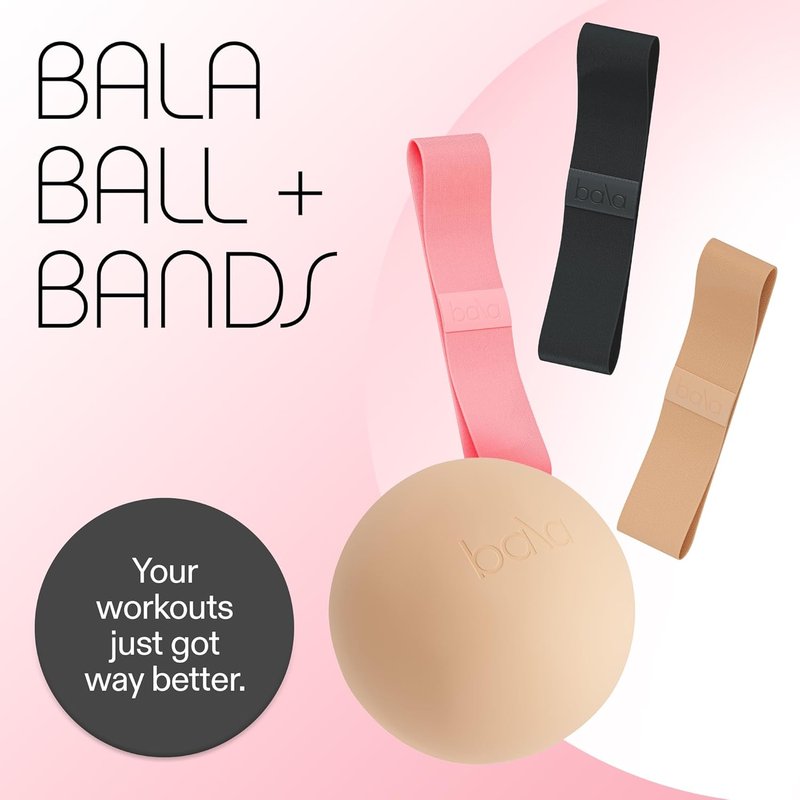 Bala Bands & Bala Balls Home Workout Equipment Bundle - Blush | Fitness Essentials for Effective Workouts