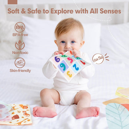 hahaland Baby Tissue Box Toy Sensory Toys for 6 Month Old Baby Toys 6-12 Months Must Haves - Baby Toys for Boy Girl Christmas Shower Gifts