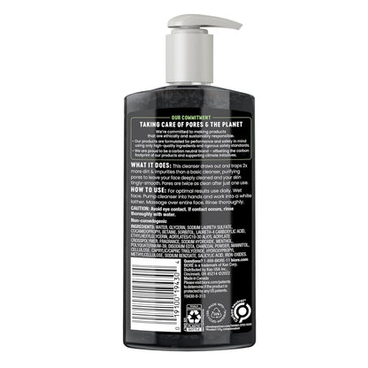 Biore Deep Pore Charcoal Face Wash, Daily Facial Cleanser for Dirt & Makeup Removal, for Oily Skin, 6.77 Oz