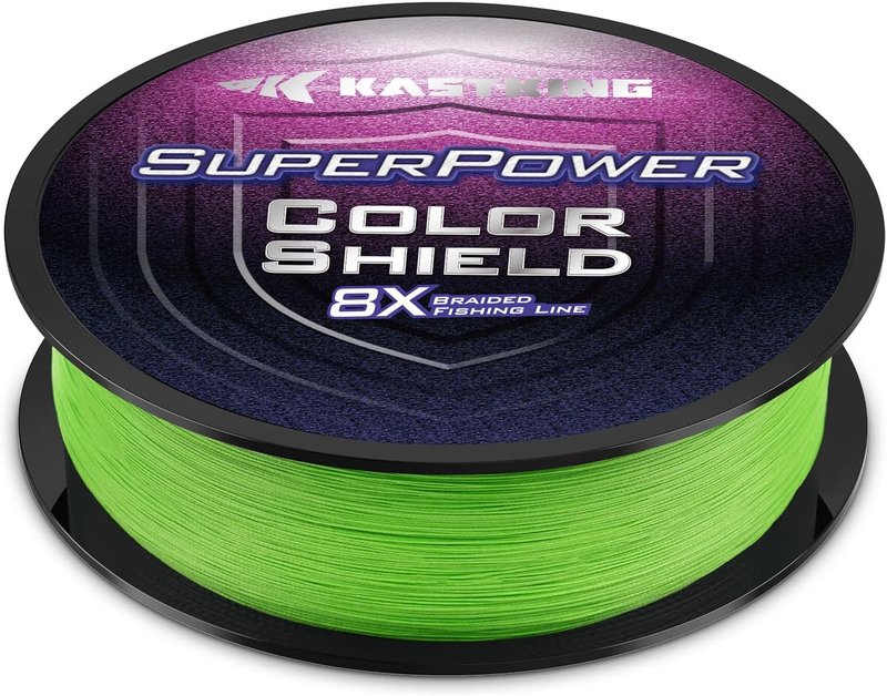 KastKing Superpower ColorShield Braided Fishing Line - Colorfast UHMWPE Fiber, Smooth & Strong | 1000 Yards, High Abrasion Resistance