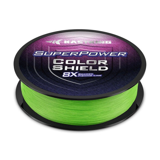 KastKing Superpower ColorShield Braided Fishing Line, Neon Green,8LB,300Yards,X8