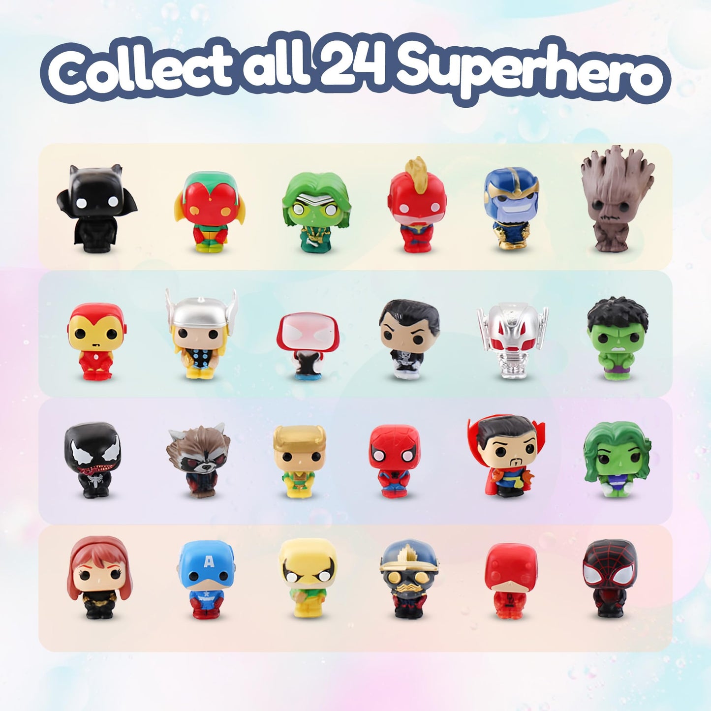 EvolutionUSA Black Epic Superhero Bath Bombs for Kids, 6 Super Hero Bath Bombs with Toy Inside, Lush Childrens Bathbombs, Organic Bathbomb with Surprise Inside, Fizzy Fun Superhero Bath Balls