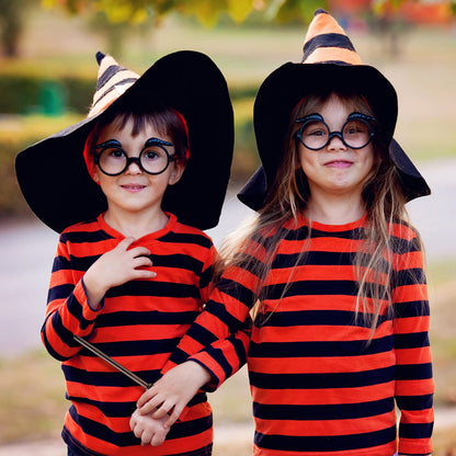 Outus Halloween Wizard Party Favors with 10 Pieces of Round Frame Wizard Glasses and 10 Pieces of Wand Pencils for Adult School Decor Theme Birthday Party Supplies