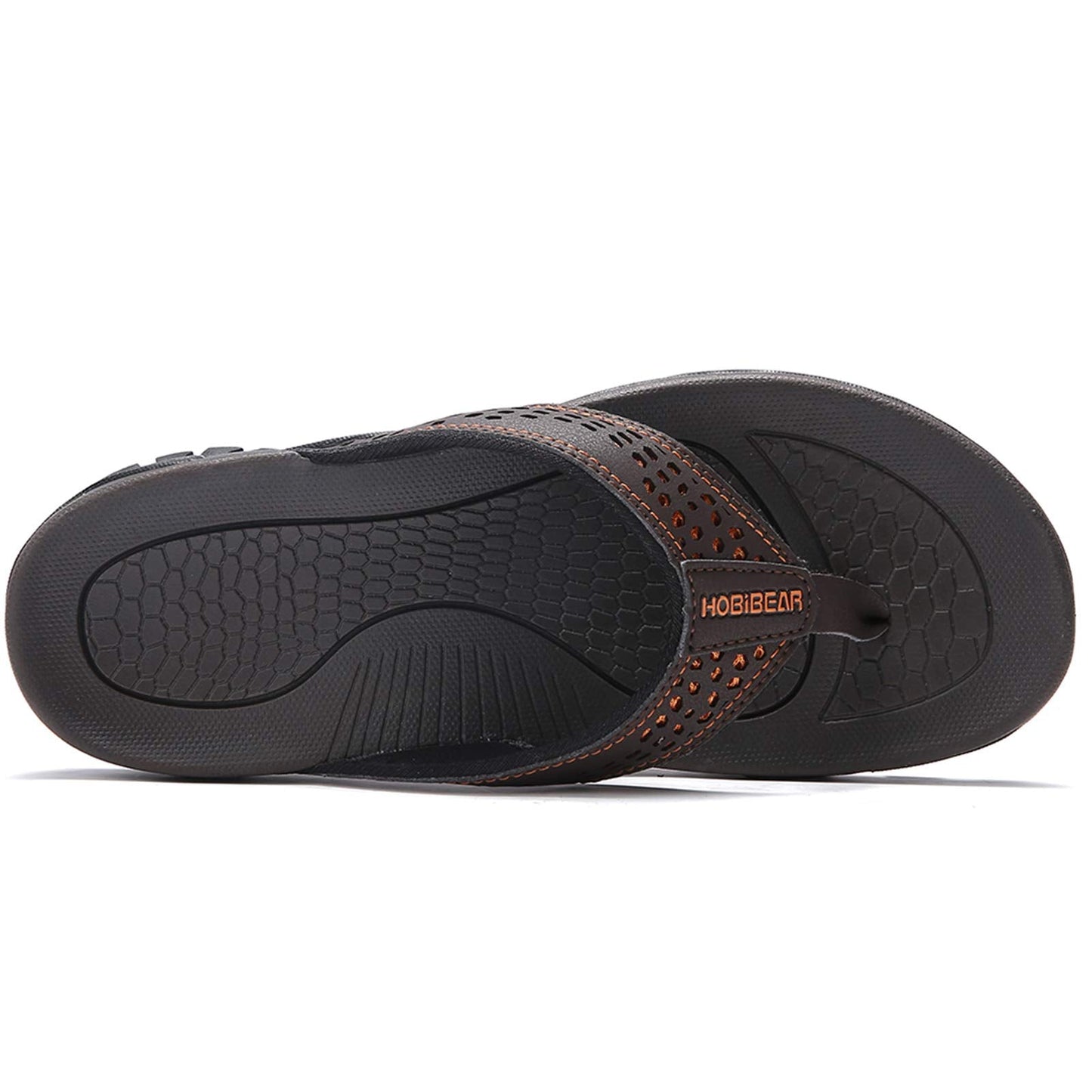 GUBARUN Mens Sport Flip Flops Comfort Casual Thong Sandals Outdoor(Brown, 13)