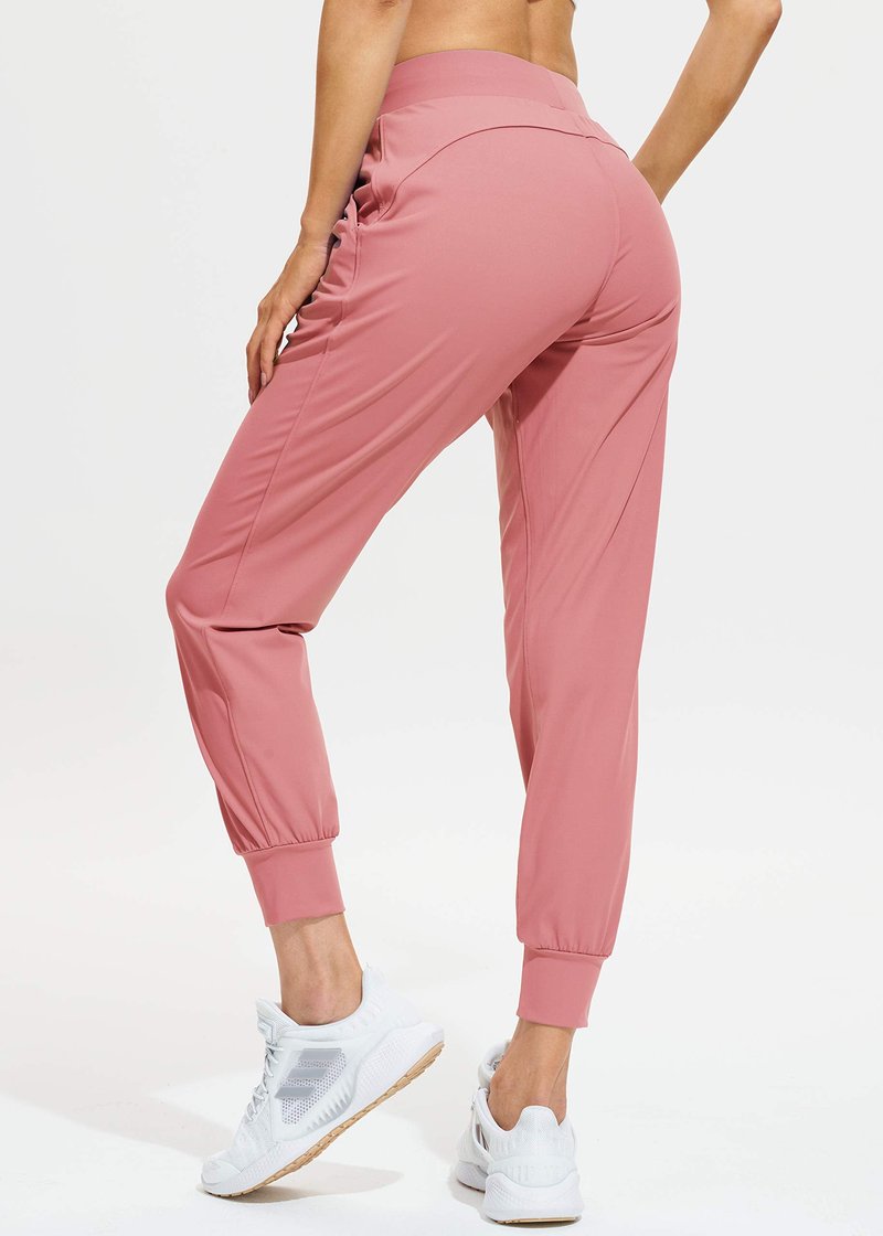 Libin Women's Joggers Pants Athletic Sweatpants with Pockets Running Tapered Casual Pants for Workout,Lounge, Mauve S