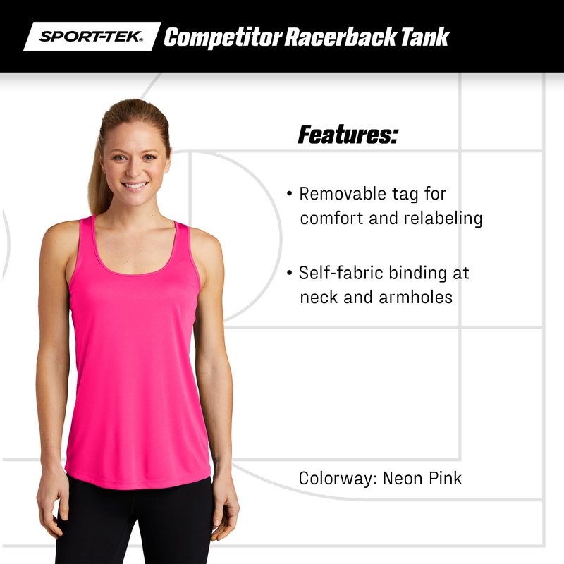 SPORT-TEK Women's PosiCharge Competitor Racerback Tank | Summer Workout Top, Athletic Fit Clothing for Gym & Running True Red