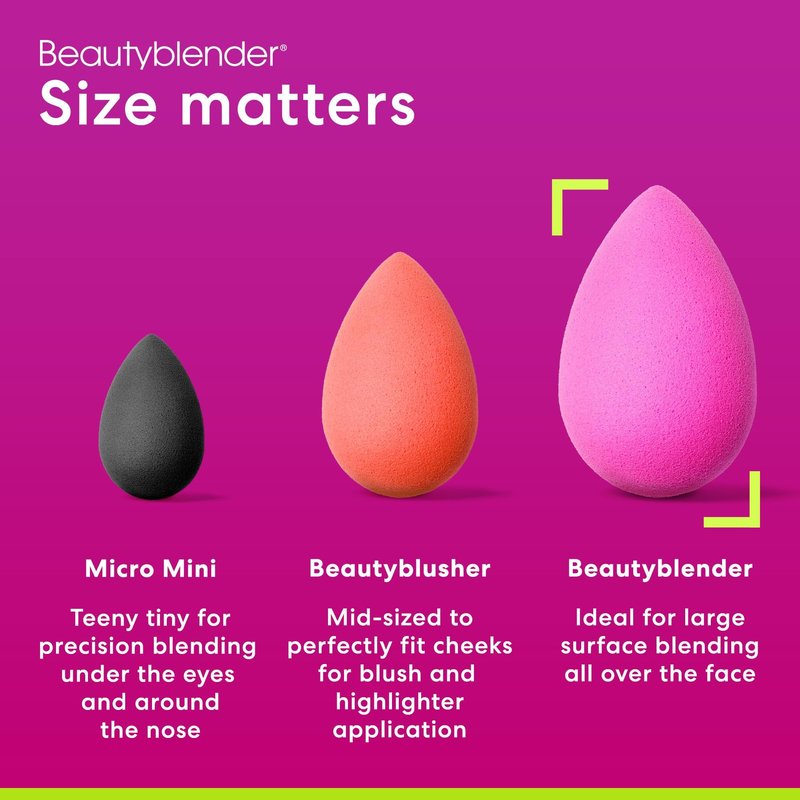 Beautyblender Original Pink Makeup Sponge | Super-Soft Blending Foam for Foundations, Powders and Creams | Reusable & Washable, Vegan & Cruelty-Free, Streak-Free Finish