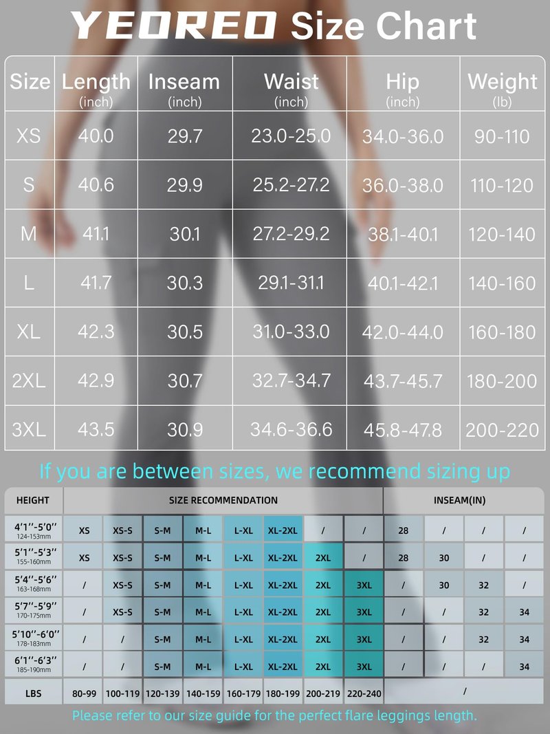 YEOREO CoreFlex Women Workout Flare Leggings with Pockets Hidden Scrunch High Waisted Cargo Gym Yoga No Front Seam Leggings Grey S