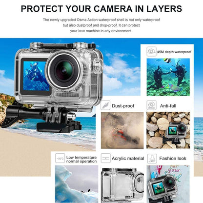 FitStill 45M/147FT Waterproof Case Only Compatible with DJI Osmo Action ONE Camera,(NOT fit Action 2/3/4/5Pro),Underwater Diving Shell Protective Housing Accessories Kit