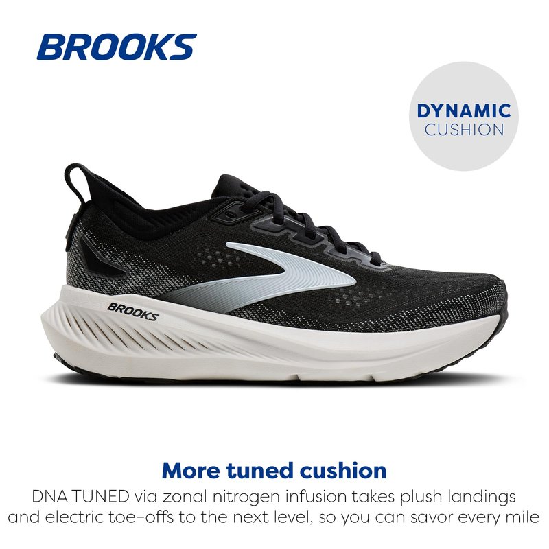 Brooks Women’s Glycerin 23 Neutral Running Shoe - Black/Grey/White - 5.5 Medium