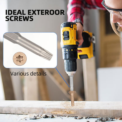 Bobibbi Wood Screws #10 x 3-1/2’’, T25 Star Torx Drive Flat Head Deck Screws, Brown, 58Pcs (1lb)