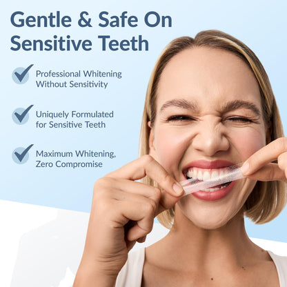 DRDENT Professional Teeth Whitening Strips - Pack of 44 Strip - 22 Treatments Kit - Safe for Enamel - Non Sensitive Teeth Whitening - Whitening Without Any Harm + Mouth Opener Included