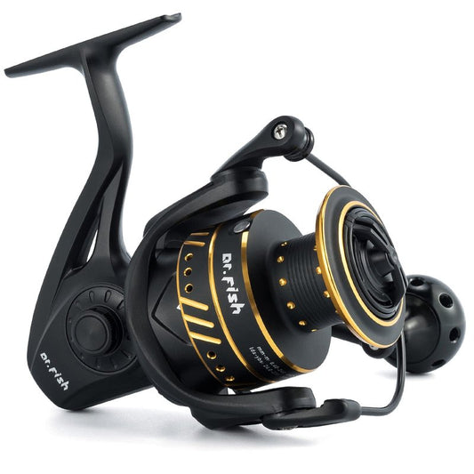 Dr.Fish Saltwater Spinning Reel, Graphite Body, 9+1 Ball Bearings, CNC Aluminum Spool and Handle, 25LB Carbon Fiber Drag, Surf Casting Lightweight Offshore Reel PL4000