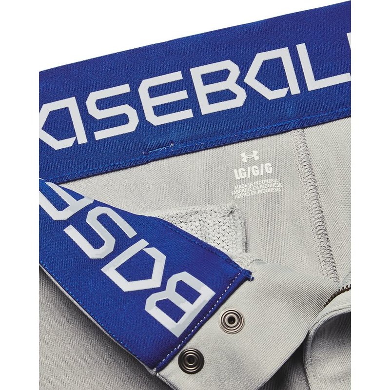 Under Armour Men's Utility Baseball Straight Leg Pant Pipe 22, (081) Baseball Gray/Royal/Royal, Medium
