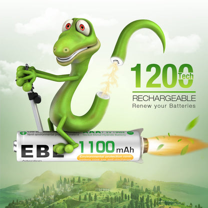 EBL Rechargeable AAA Batteries (16-Counts) Ready2Charge 1100mAh 1.2V Ni-MH Battery
