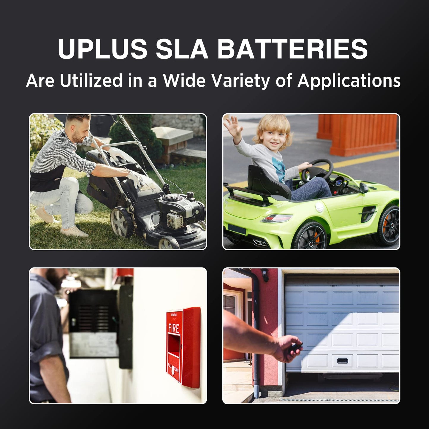 UPLUS 12V 7Ah Battery LP12-7.0, with T1(F1) Terminal, SLA Rechargeable Battery for UPS, Home Alarm, Garage Doors, Replace APC RBC17, LSLA7-12, NP7-12, Y7-12 | Confirm size before order