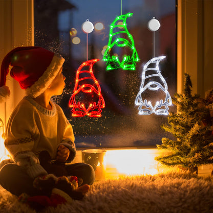 LOLStar Valentines Day Window Lights Decor with Timer, 3 Pack Battery Operated Red Heart-Shaped Window Decorations Silhouette Sucker LED Lamp Slow Fade Mode Romantic Light for 2026 Holiday Indoor Home