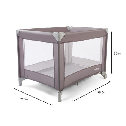 Red Kite Sleeptight Travel Cot - Grey