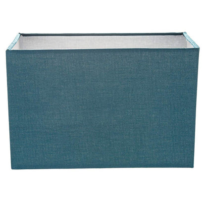 Contemporary and Stylish Vivid Teal Linen Fabric Rectangular Lamp Shade for Wall Ceiling or Table - 29cm Length 60w Maximum Suitable for The Home or Commercial Usage by Happy Homewares
