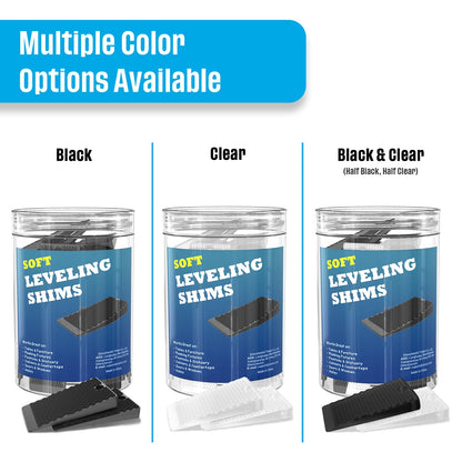 Furniture Levelers, 32 Piece Jar 2“, Rubber Shims for Leveling, Black Wedge for Table Toilet Refrigerator Piano, Non-Slip Shims for Home Improvement and Work, Cuttable and Stackable