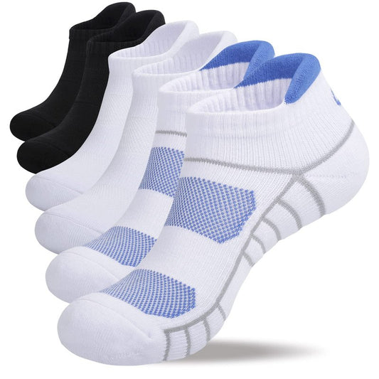 Lapulas Athletic Ankle Socks Cushioned Anti-Blister Running Tab Sports Socks for Men and Women 6Pairs X-Large