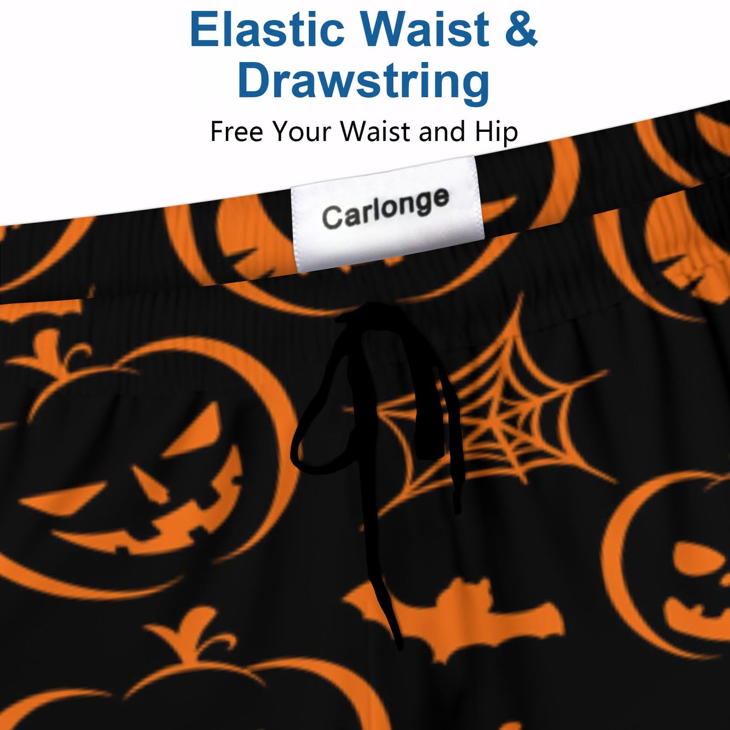 Halloween Men's Pajamas Pants Pumpkin Sleepwear Lounge Pj Bottoms