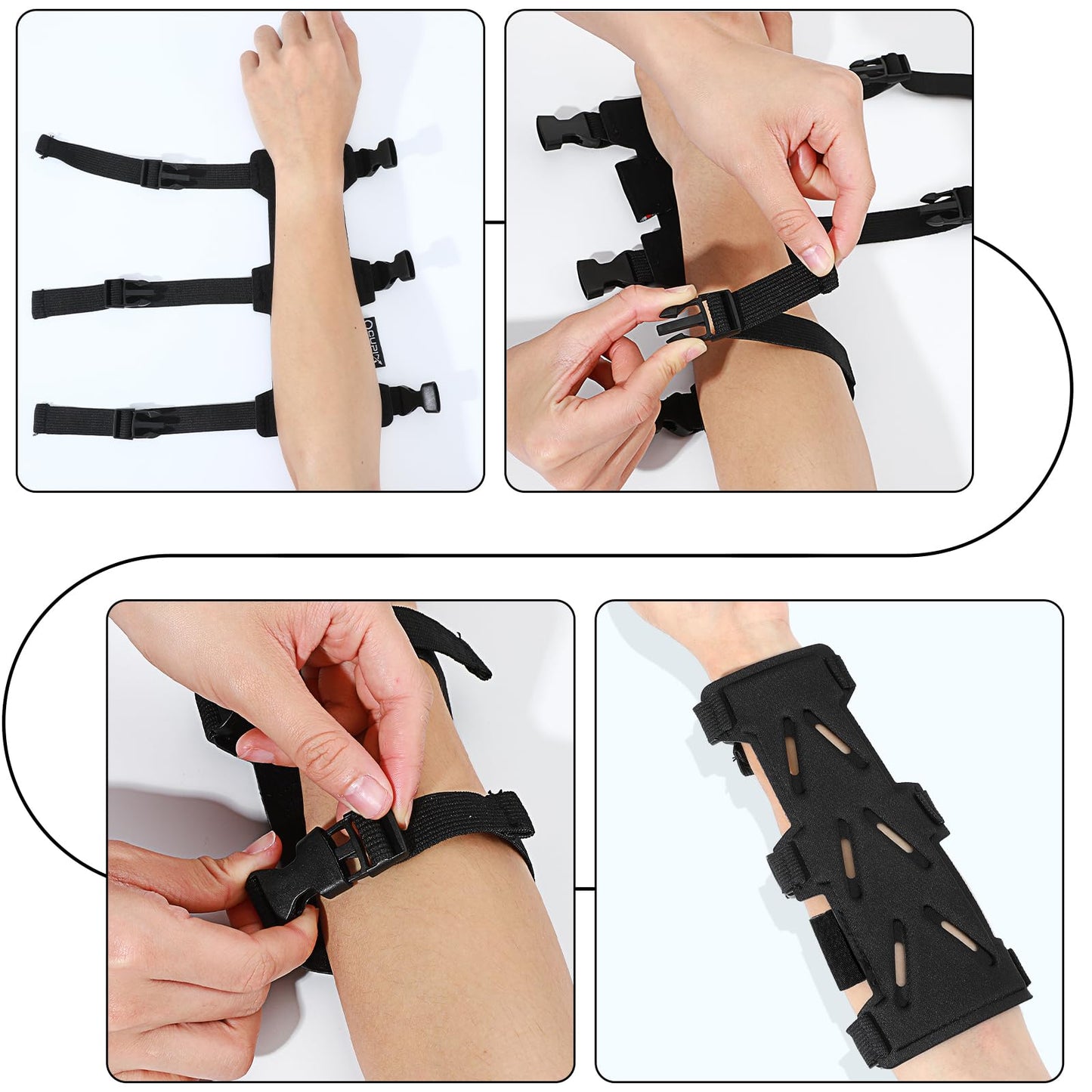 Adjustable Archery Arm Guard, Light Comfortable Bow Armguard, Archerys Bracer, Archerys Forearm Protector for Unisex, Arm Guard for Archer Hunter Fits Youth & Adults Archery Accessories