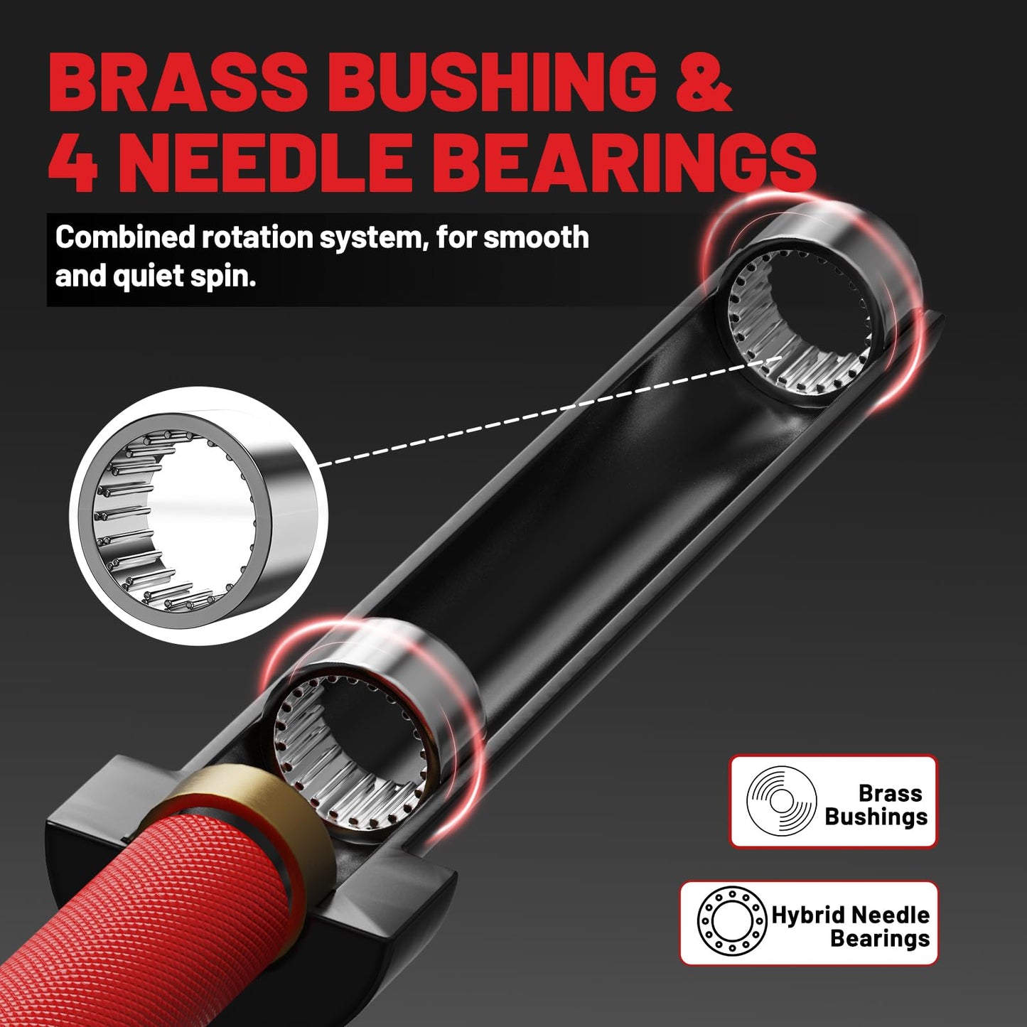 25mm 35lb Womens Olympic Barbell 6.5FT Olympic Barbell 2inch 1000lb Capacity Olympic Bar with Moderate Knurling For Squats Curls Deadlifts Weightlifting Red