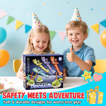 Indoor Outdoor Games for Kids, 3 in 1 Musical Jump, Ring Toss Game & Stomping Rocket Launcher for Kids, Dinosaur Sports & Outside Play Activities Toys with Remote Control for Toddlers 3-5 4-8